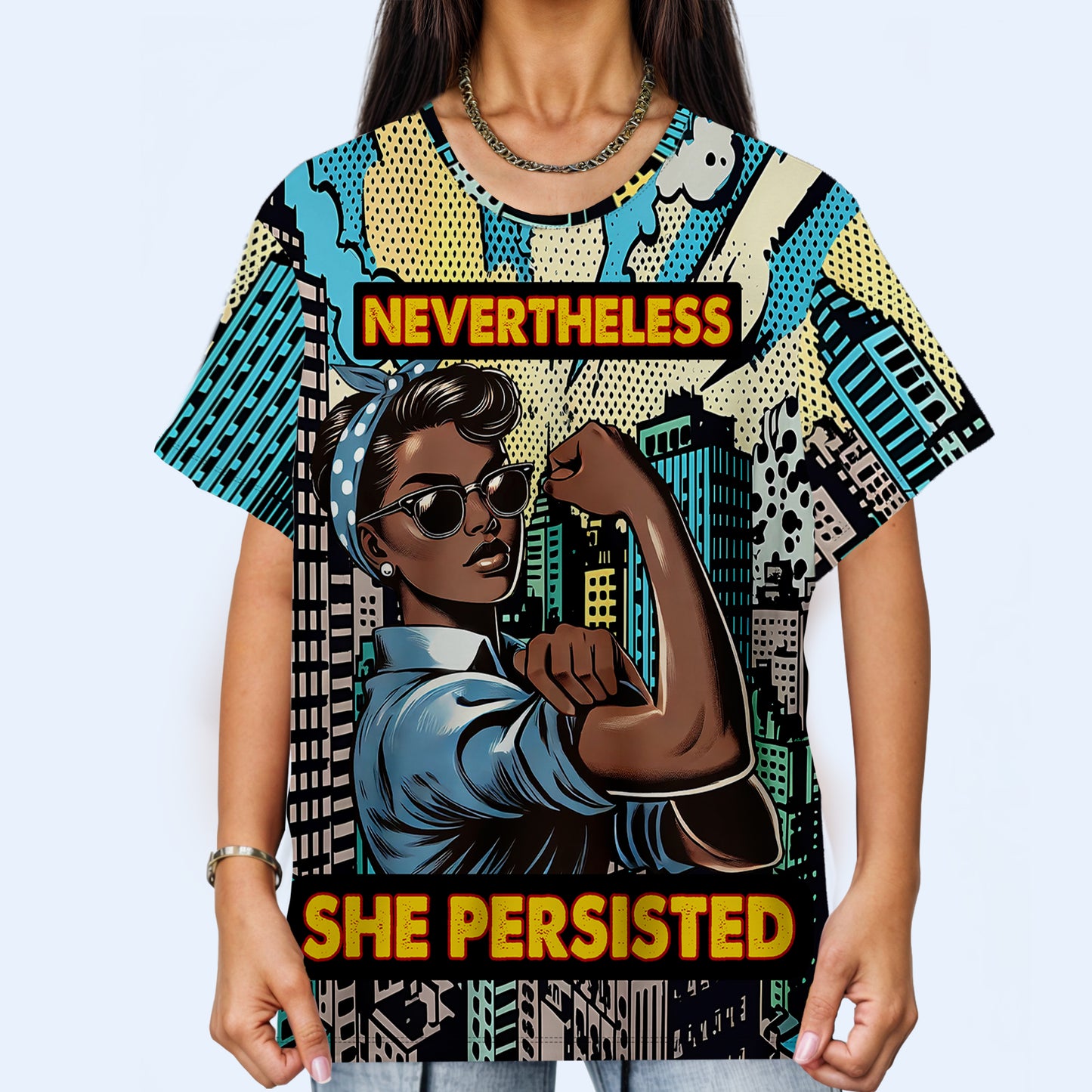 Nevertheless She Persisted - Personalized Custom Unisex All-Over Printed T-Shirt - DG023_3T