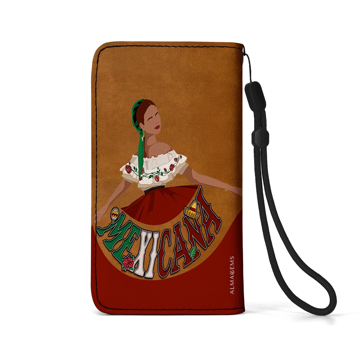 MEXICANA - Portefeuille en cuir personnalisé pour téléphone - ME006_PW