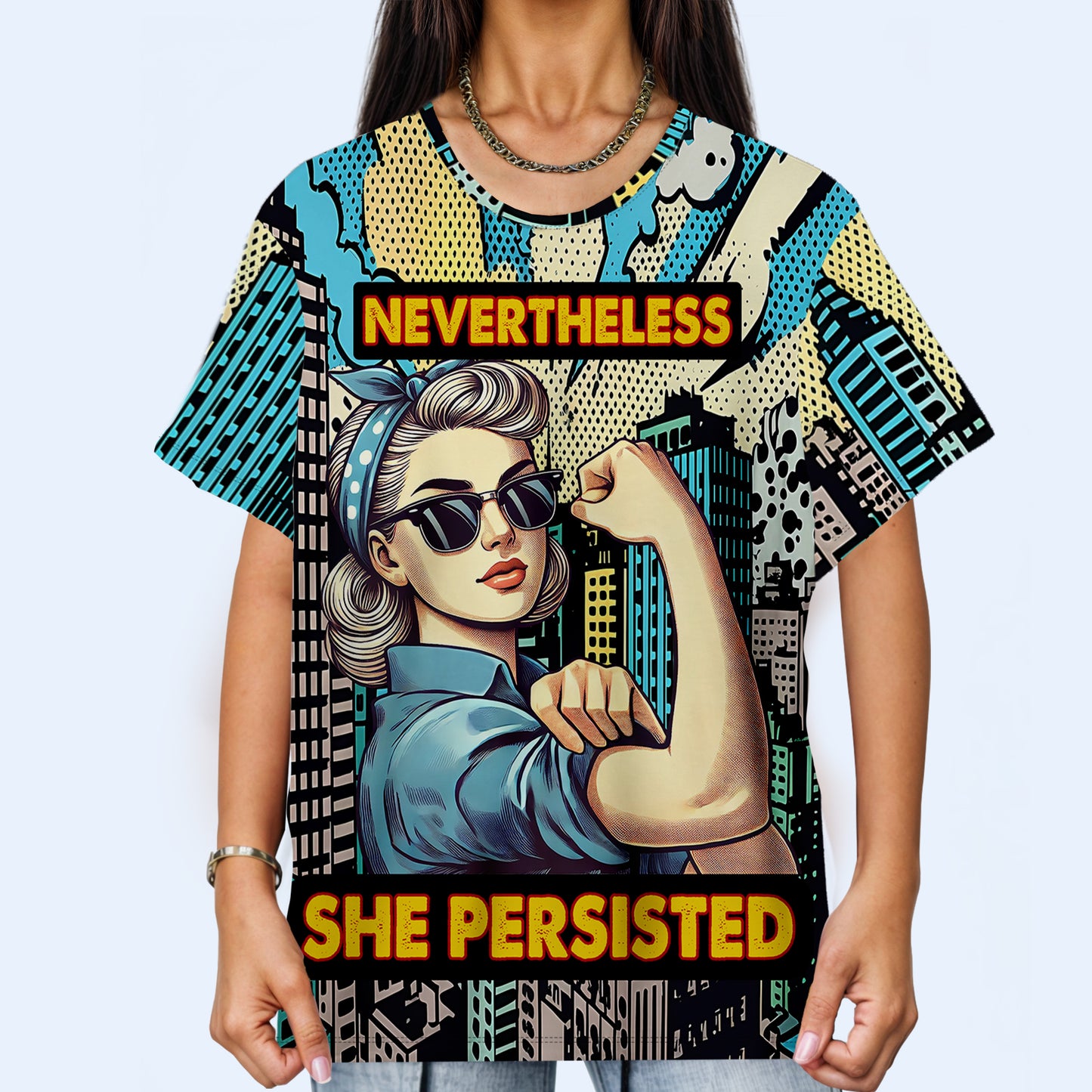 Nevertheless She Persisted - Personalized Custom Unisex All-Over Printed T-Shirt - DG023_3T