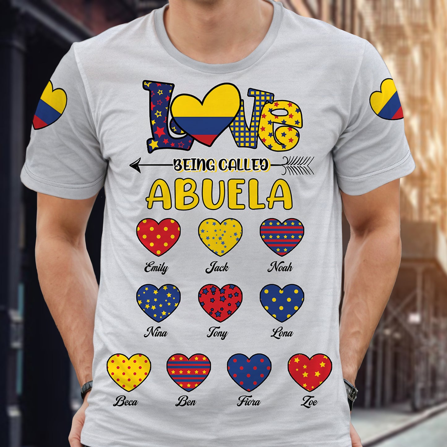 J'adore être appelée Grand-mère - T-shirt unisexe personnalisé imprimé sur toute la surface - LA050_3T