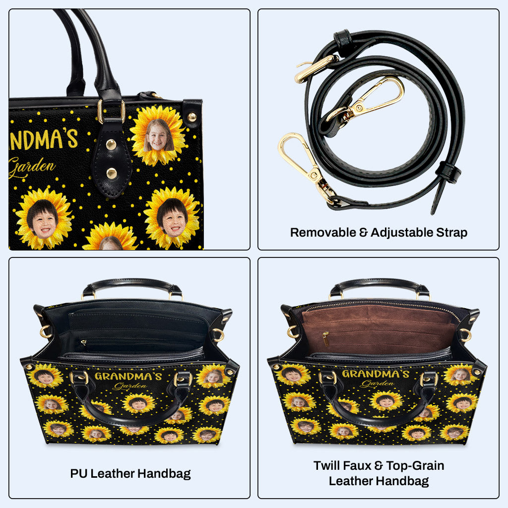 Petits Tournesols - Sac à main en cuir personnalisé - FM038_HB
