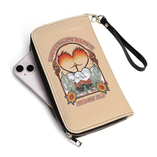 Tu as mon cœur et mon… - Portefeuille en cuir pour femme - CP005_WW