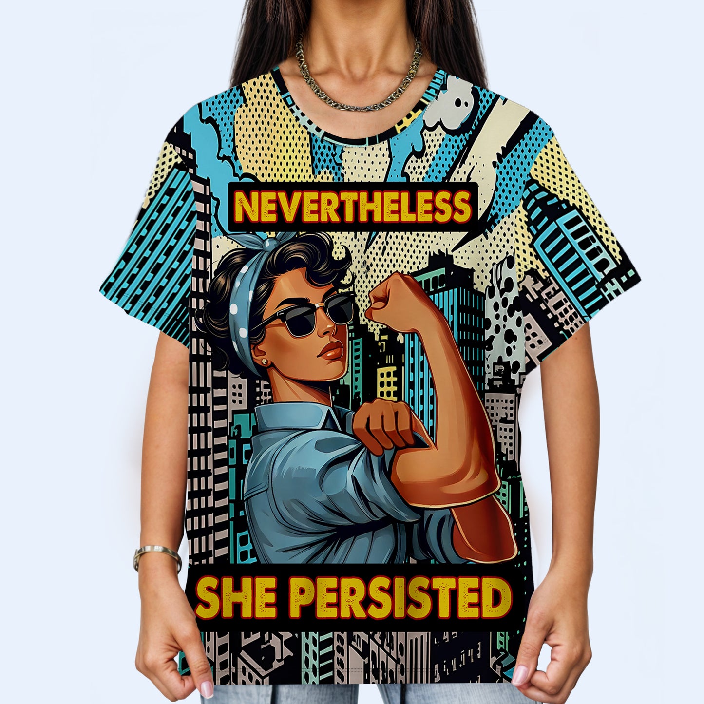 Nevertheless She Persisted - Personalized Custom Unisex All-Over Printed T-Shirt - DG023_3T