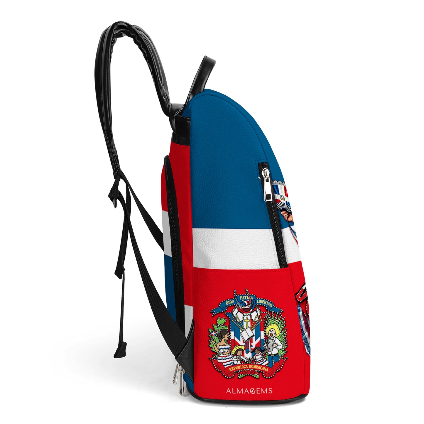Dominicana - Mochila de Cuero Personalizada - LA002_BP