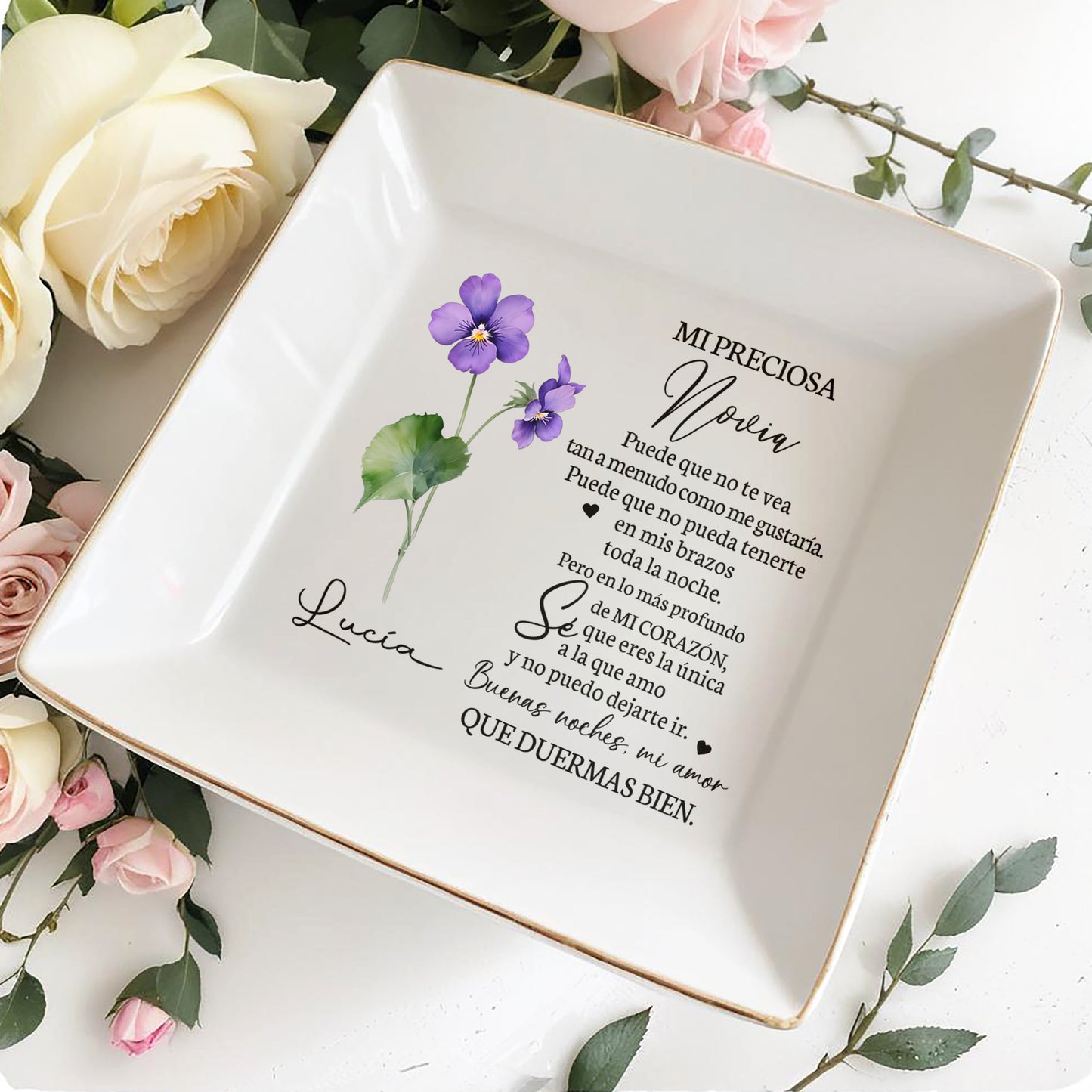 MI PRECIOSA NOVIA - Plat à bijoux personnalisé - CP018_SCRD