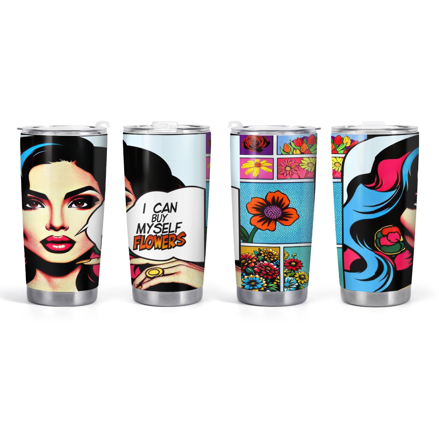 Je peux m'acheter des fleurs - Gobelet personnalisé en acier inoxydable 20 oz 30 oz - HG44TB