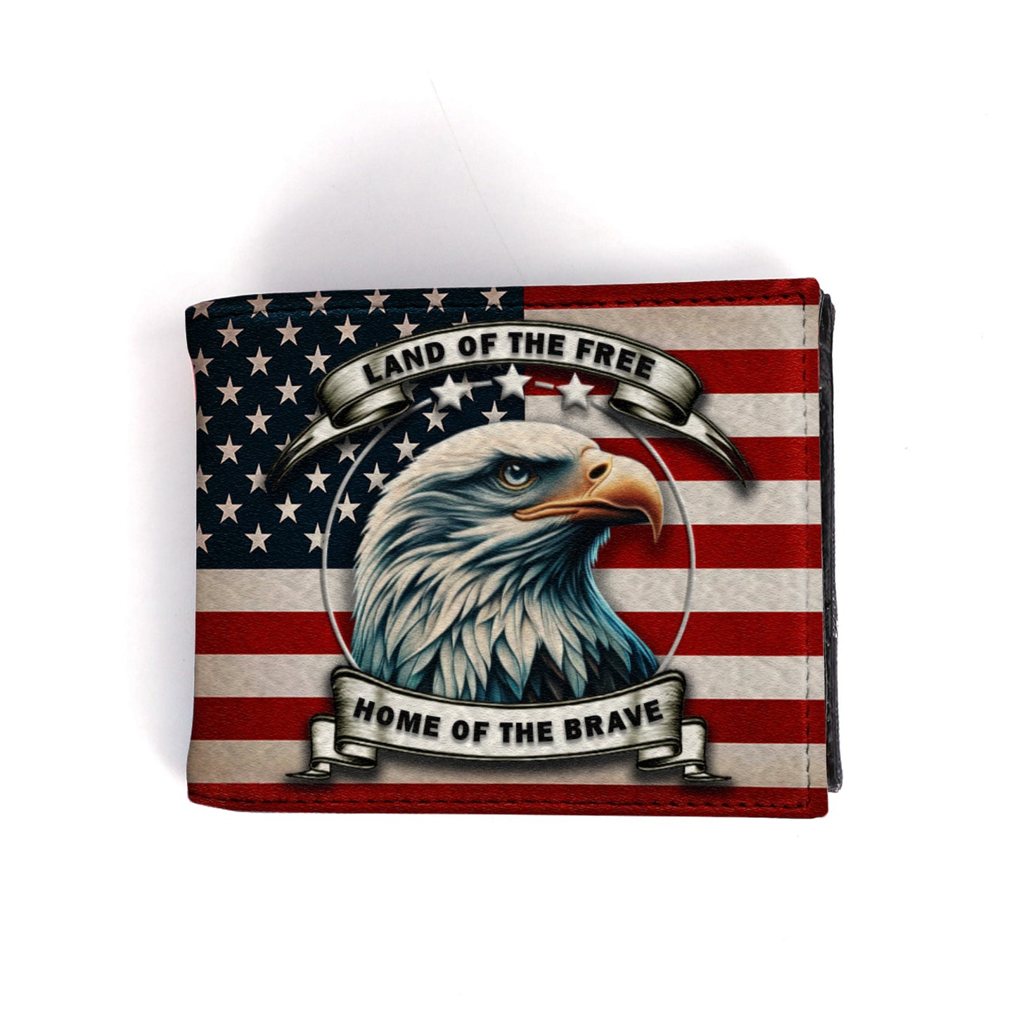 Land Of The Free. Home Of The Brave - Men's Leather Wallet - IND03