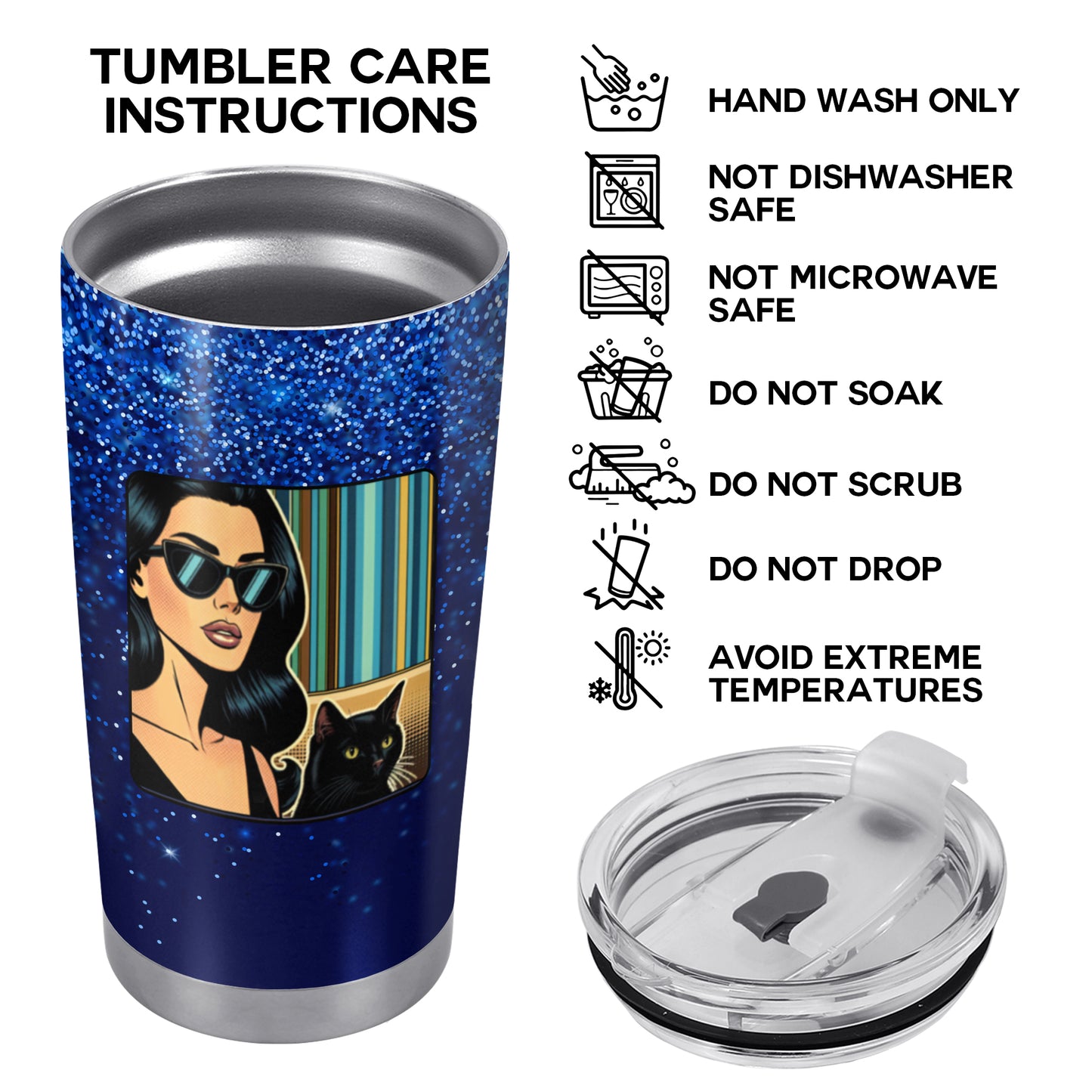Customize Your Art - Personalized Stainless Steel Tumbler 20oz 30oz - QCUSTOM09TB