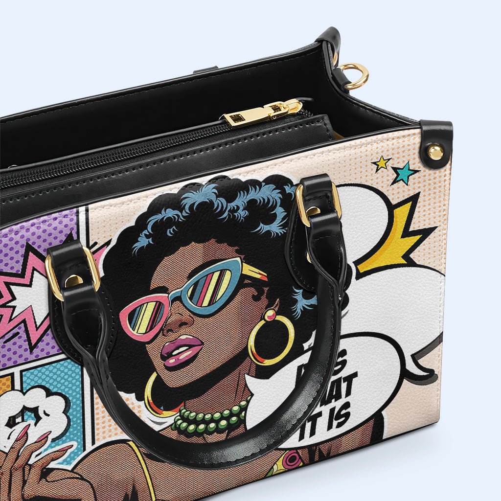 Es lo que es - Bolso de mano de piel personalizado - ITIS02