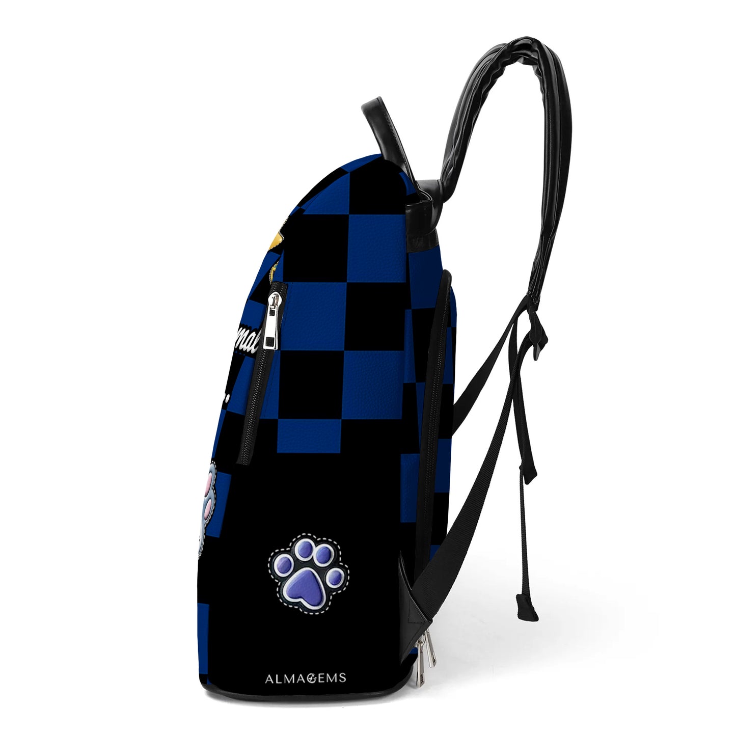 Personalized Leather Backpack - Custom Pet Names - "I Was Normal" Design - BP_CAT10