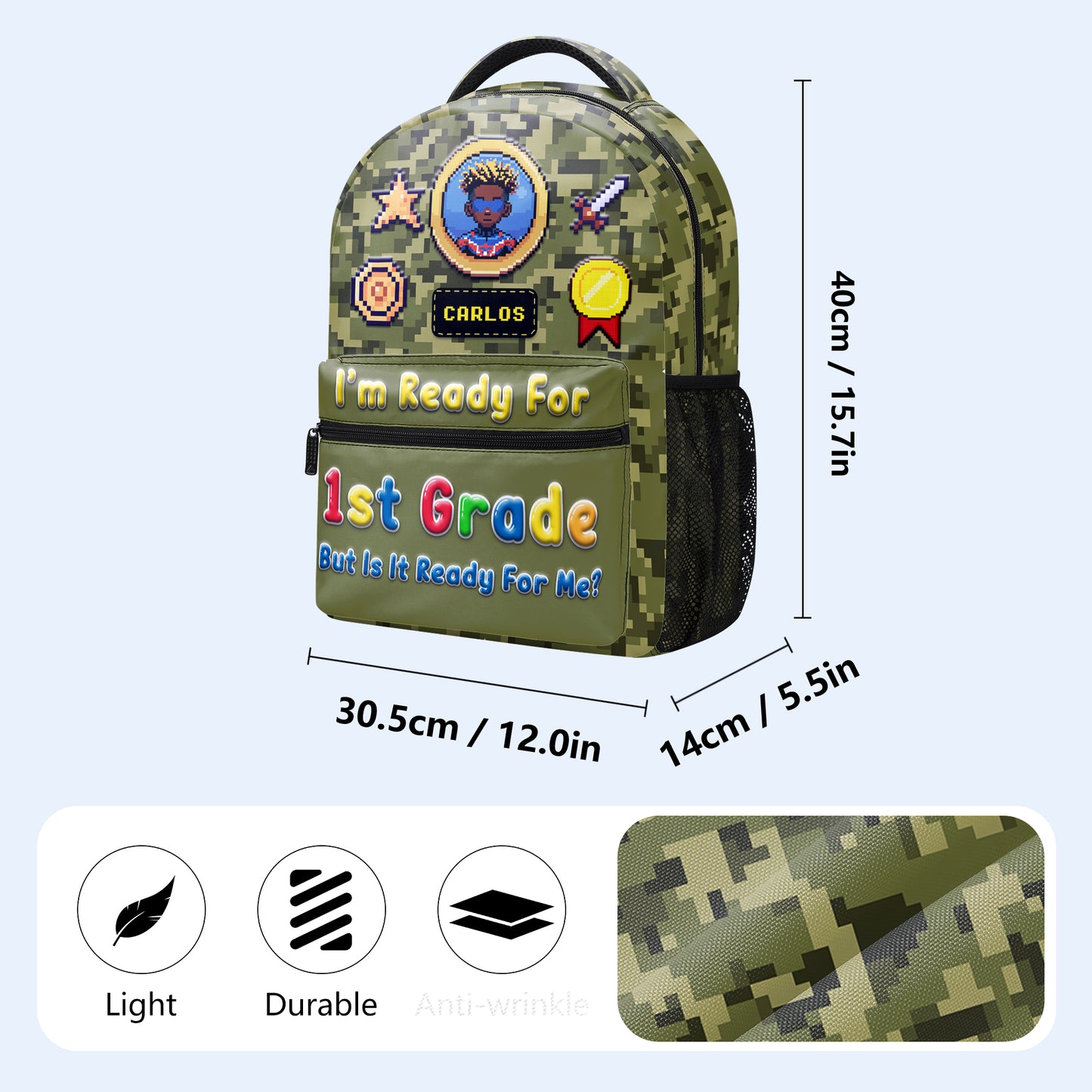 Je suis prêt pour… mais est-ce prêt pour moi ? - Sac à dos personnalisé - KID009_CB