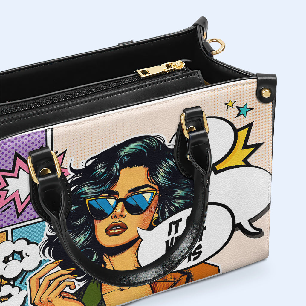 C'est ce que c'est - Sac à main en cuir personnalisé - ITIS04