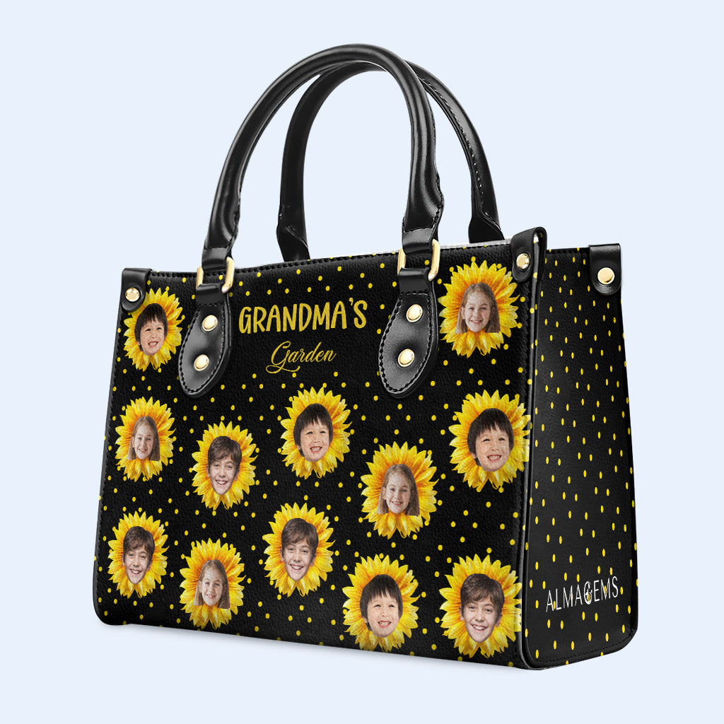 Petits Tournesols - Sac à main en cuir personnalisé - FM038_HB