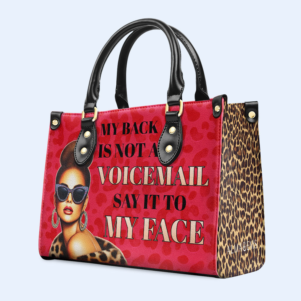 Dites-le-moi en face - Sac à main en cuir personnalisé - DG088_HB