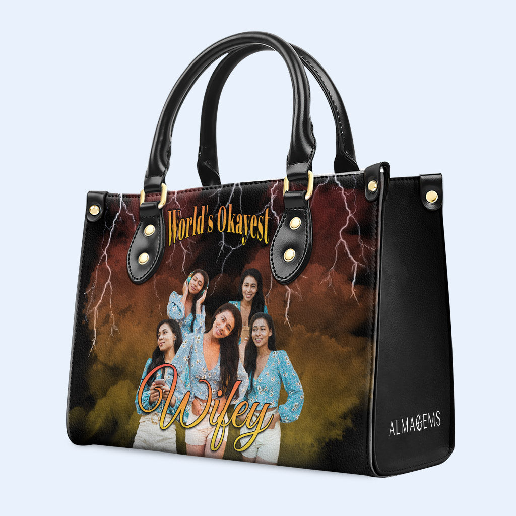 Le plus beau du monde... - Sac à main en cuir personnalisé - FM017_HB