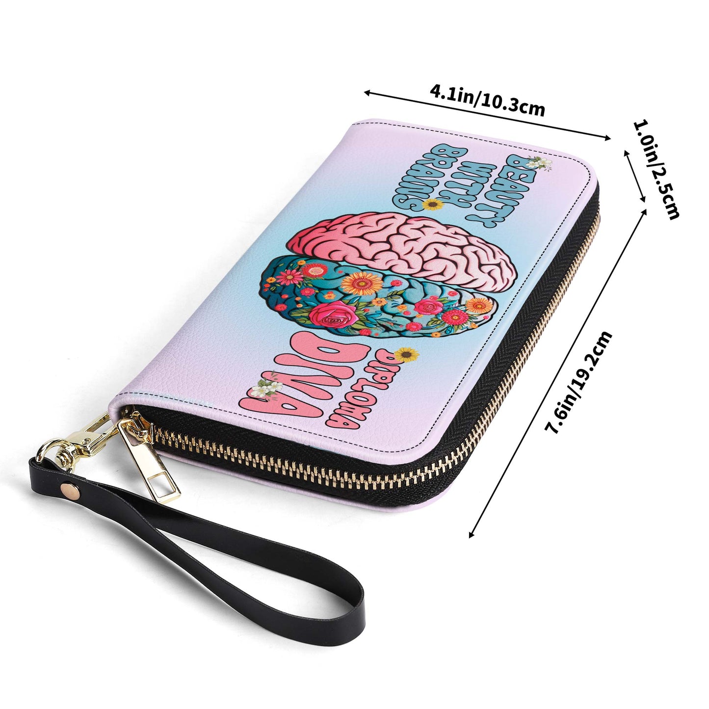 Belleza con cerebros. Diploma DIVA - Cartera de piel para mujer - WW08
