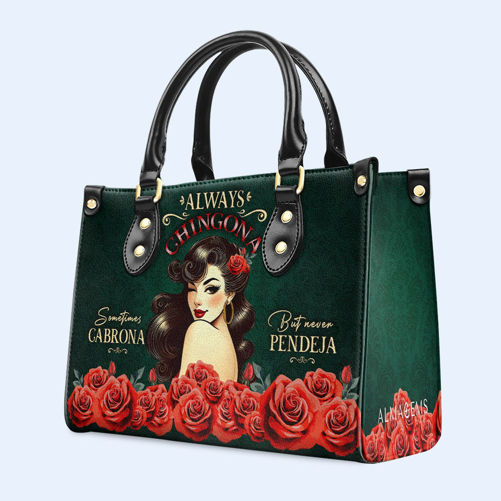 Always CHINGONA - Sac à main en cuir personnalisé - ME067_HB