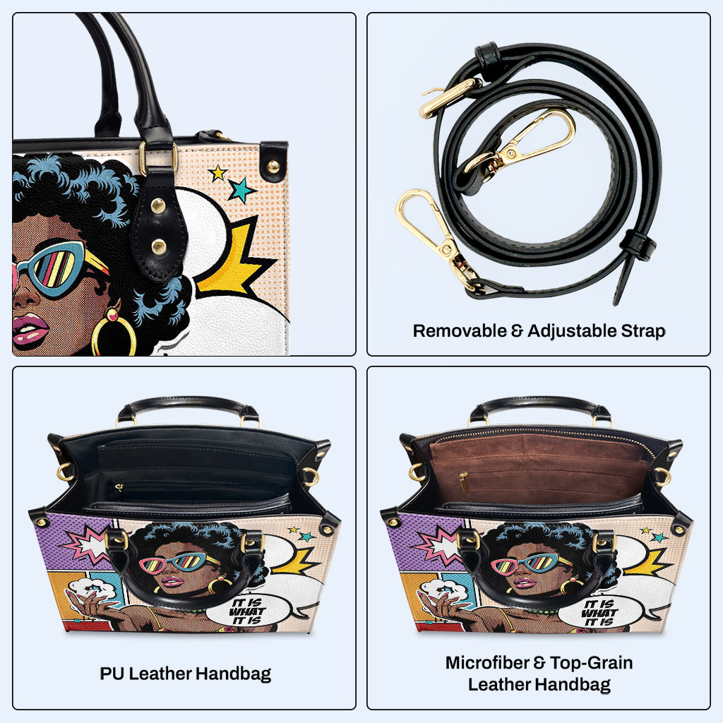 Es lo que es - Bolso de mano de piel personalizado - ITIS02