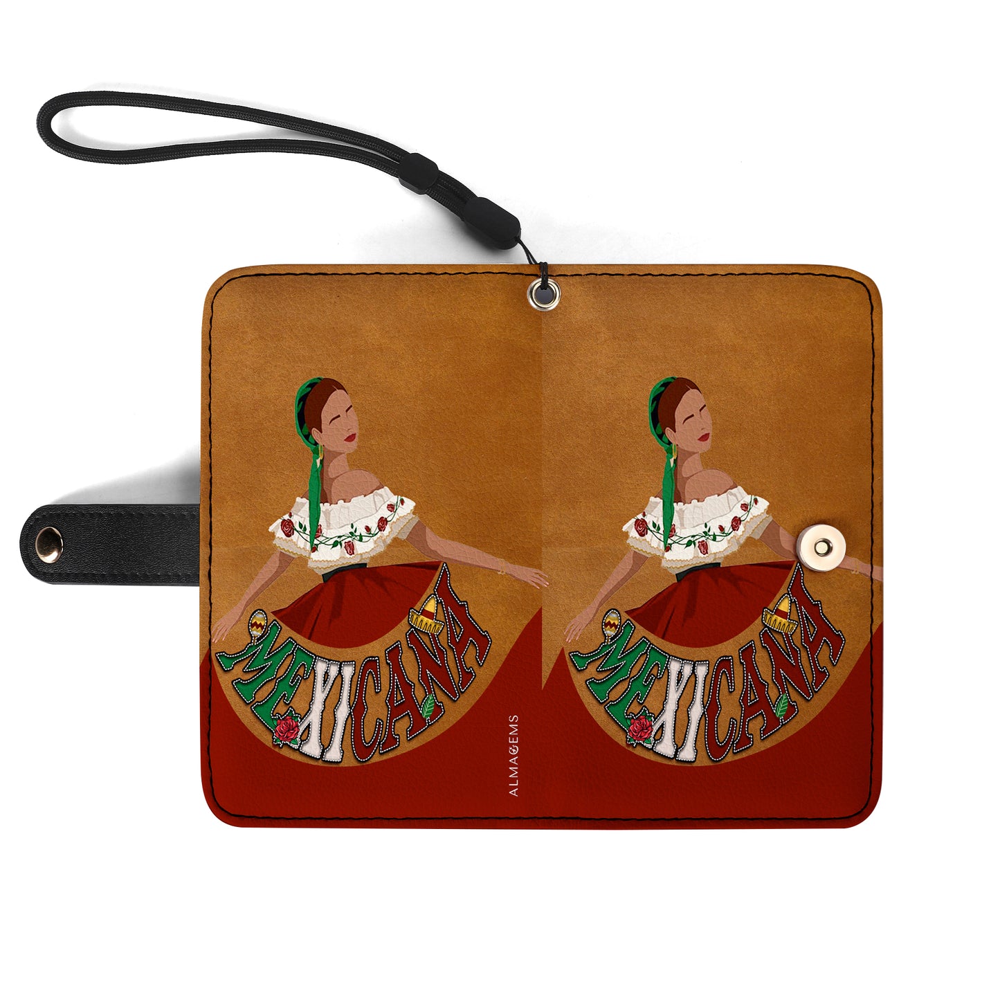 MEXICANA - Portefeuille en cuir personnalisé pour téléphone - ME006_PW