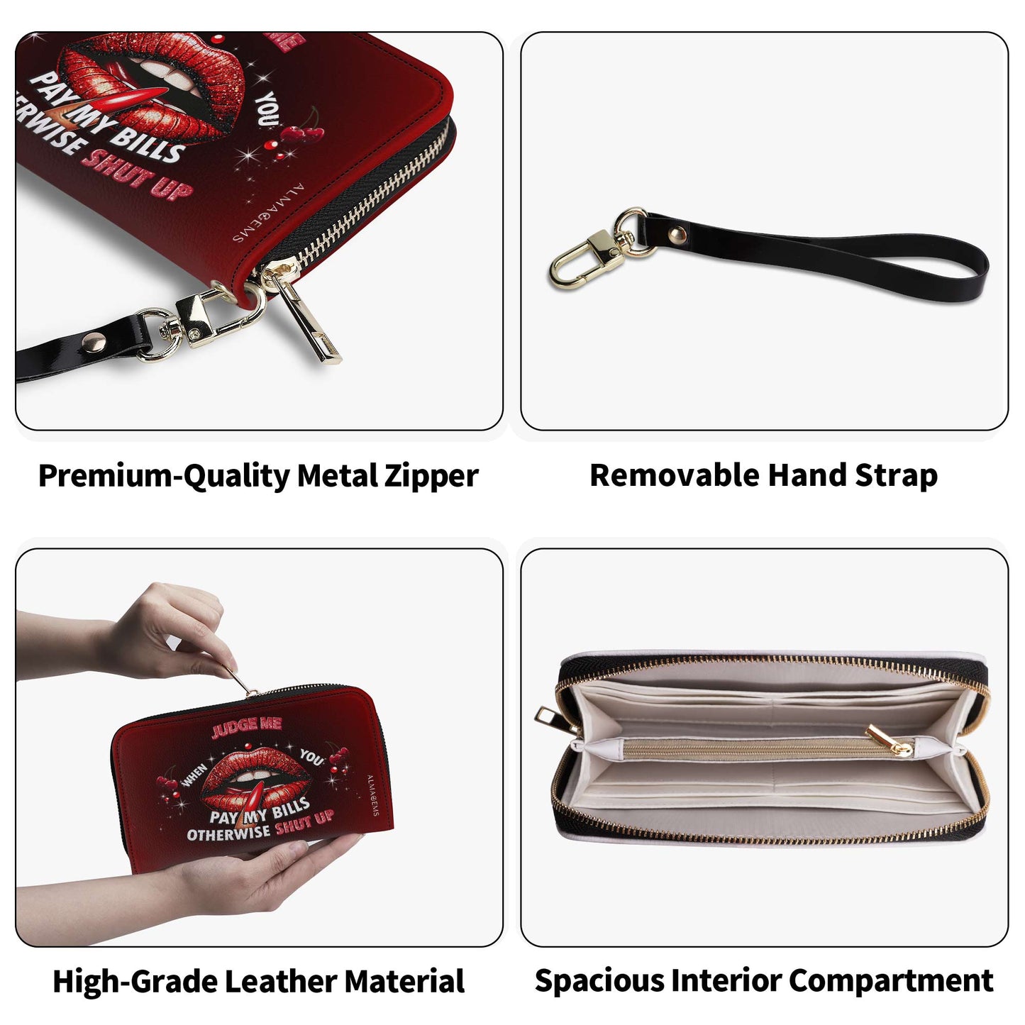 Judge Me When You Pay My Bills Otherwise Shut Up - Women Leather Wallet - WW_DB74