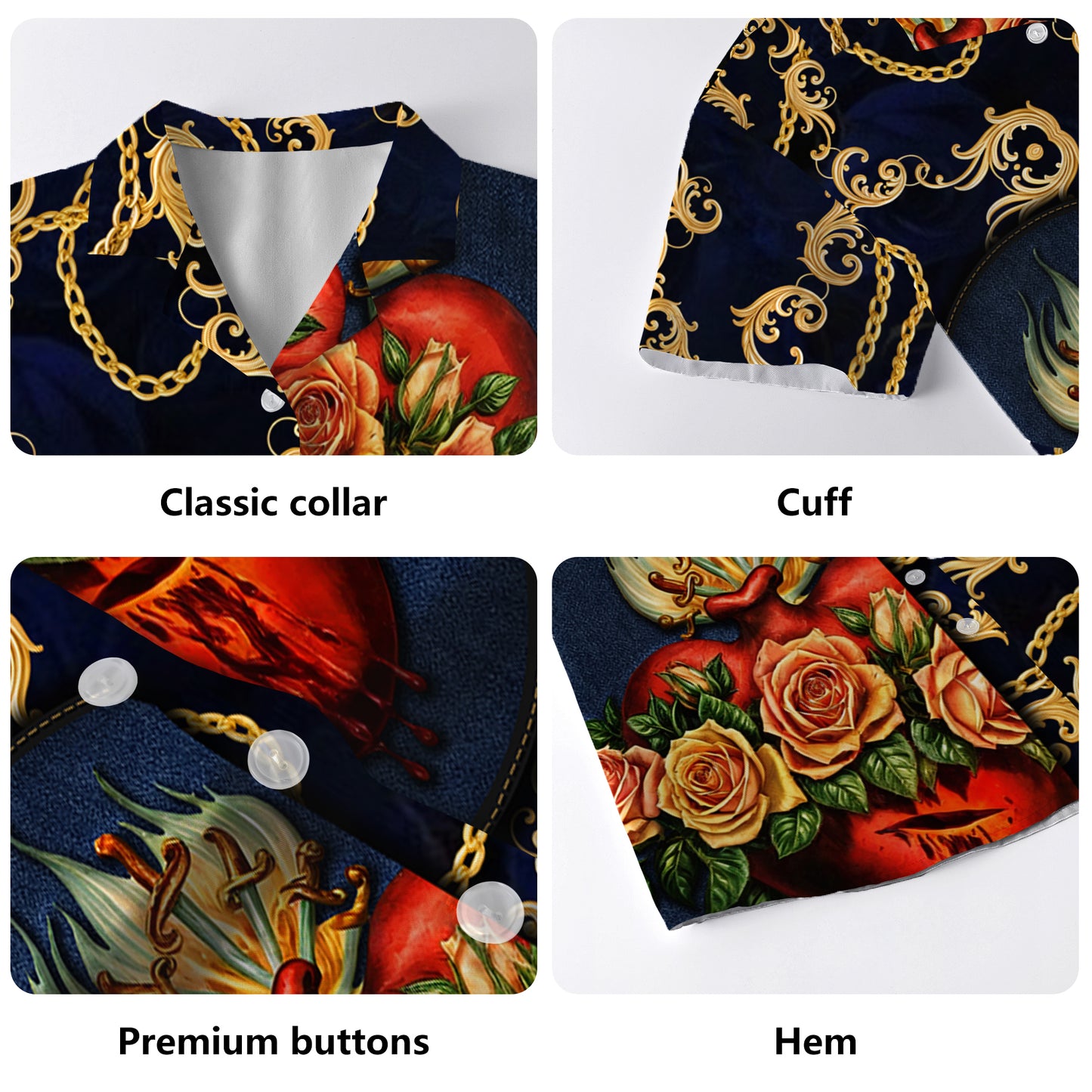 The Sacred Heart - Personalized Custom Unisex Hawaiian Shirt - HW_MX50