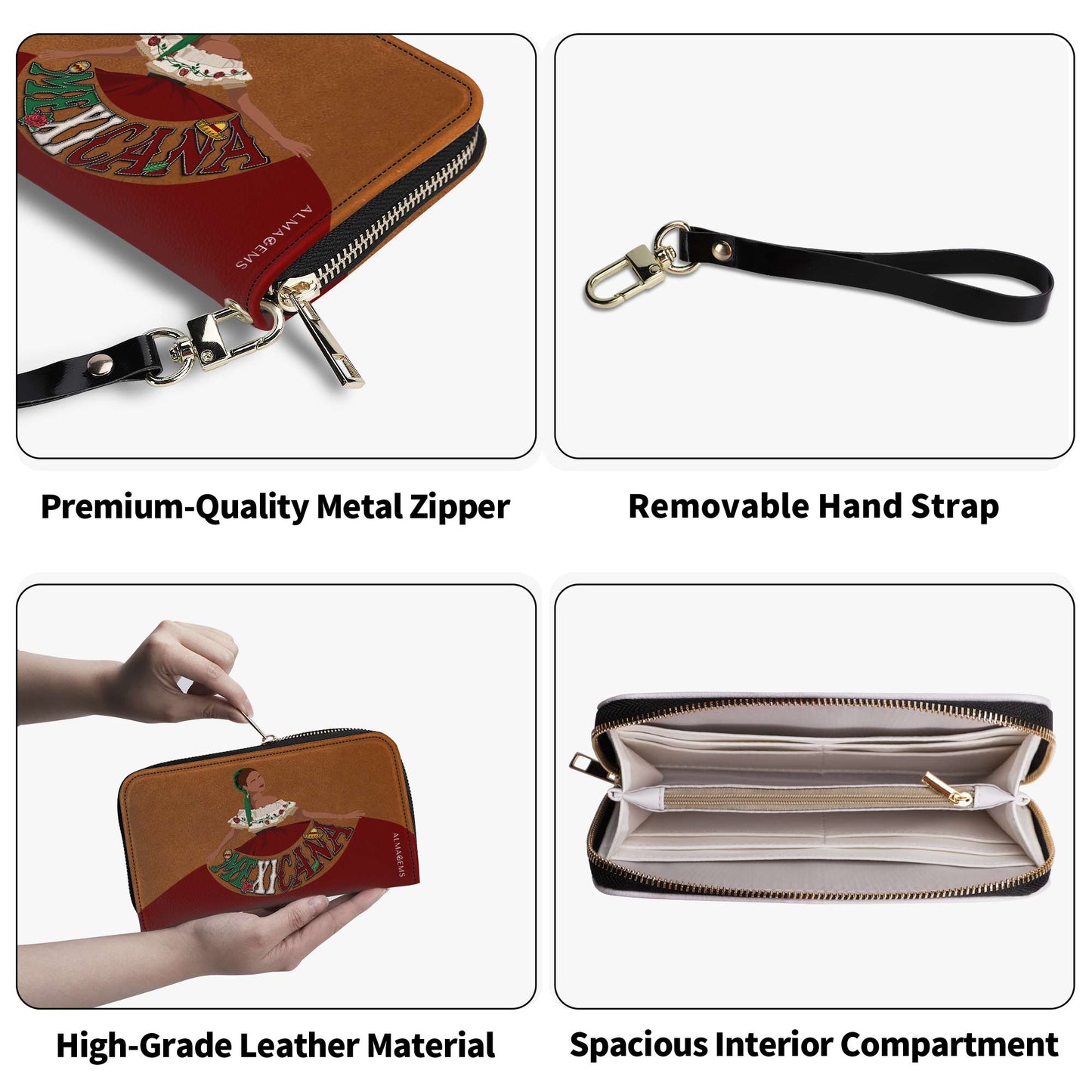 MEXICANA - Cartera de piel para mujer - WW_MX10