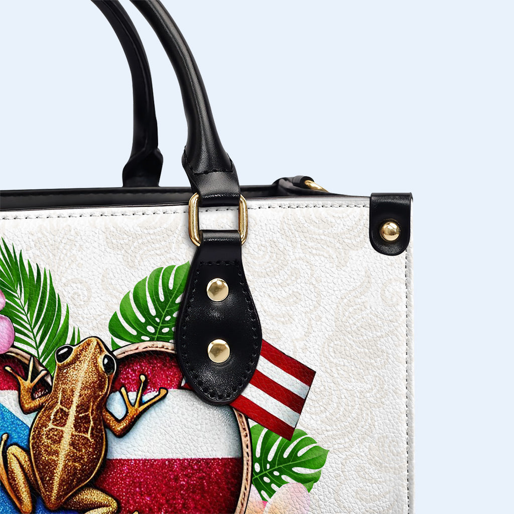 BORICUA. J'AI DANS LE SANG - Sac à main en cuir personnalisé - LA023_HB