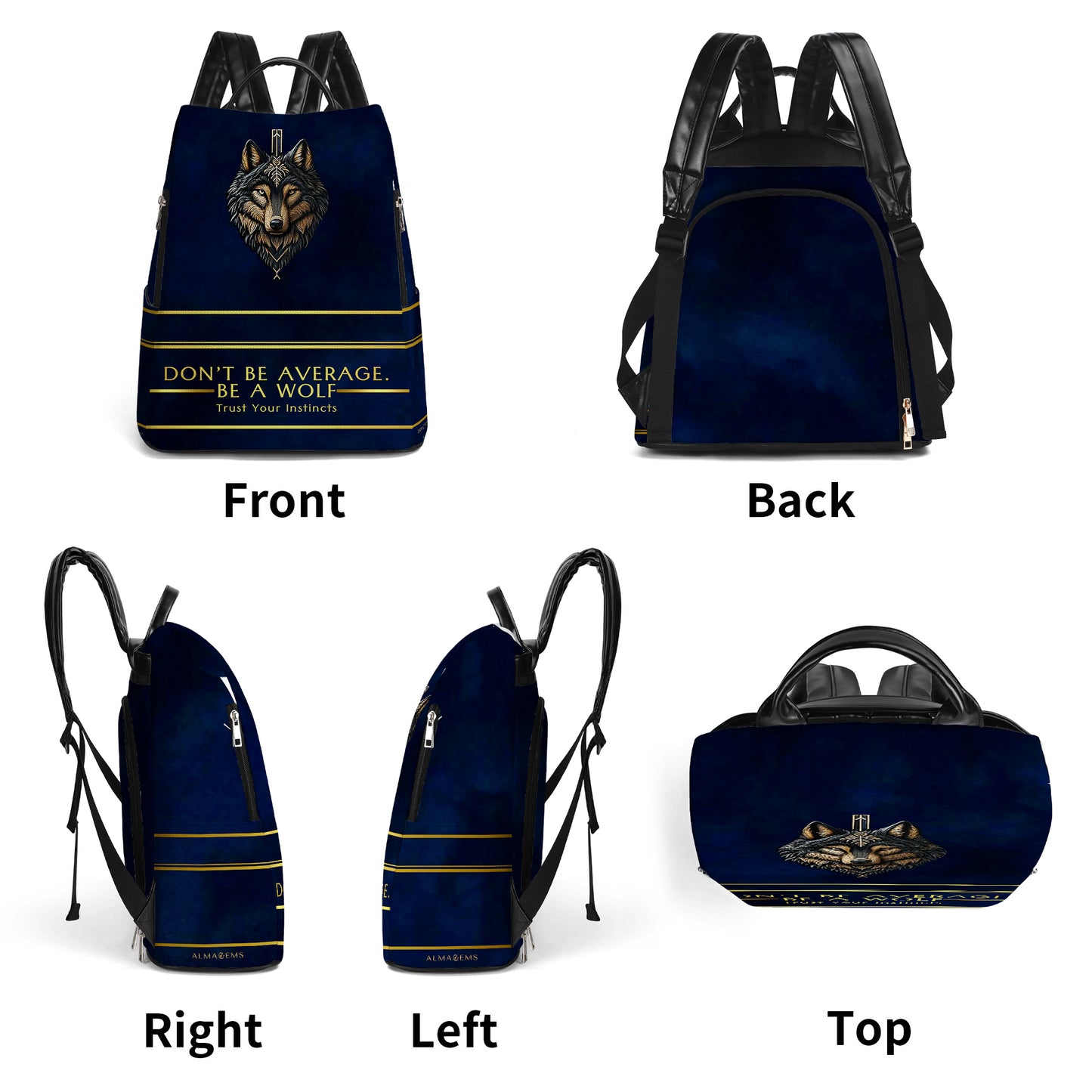 Don't Be Average - Personalized Custom Leather BackPack - BP_K04