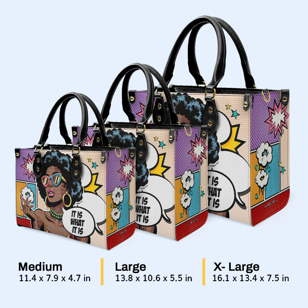 Es lo que es - Bolso de mano de piel personalizado - ITIS02