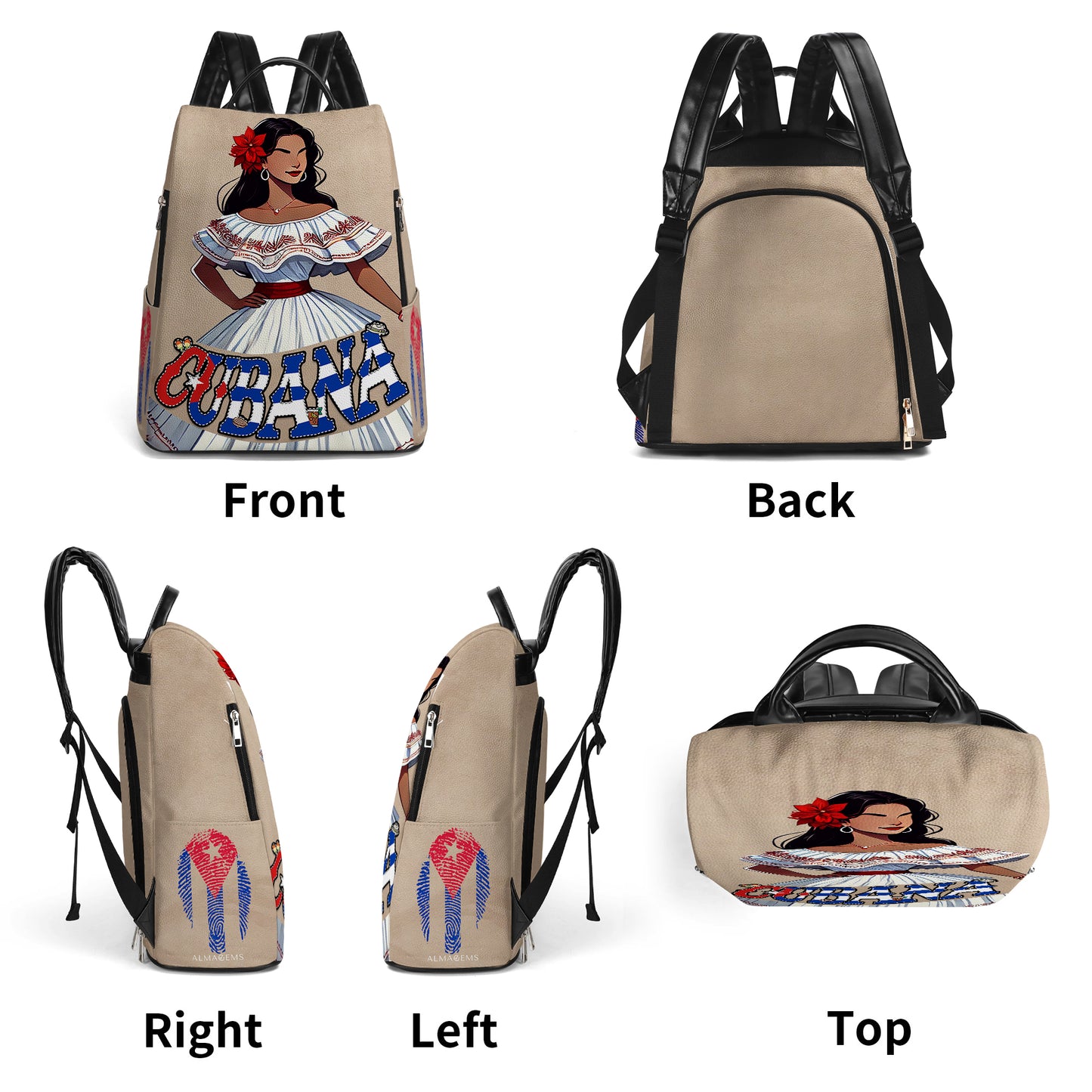 CUBANA - Mochila de piel personalizada - BP_MX17