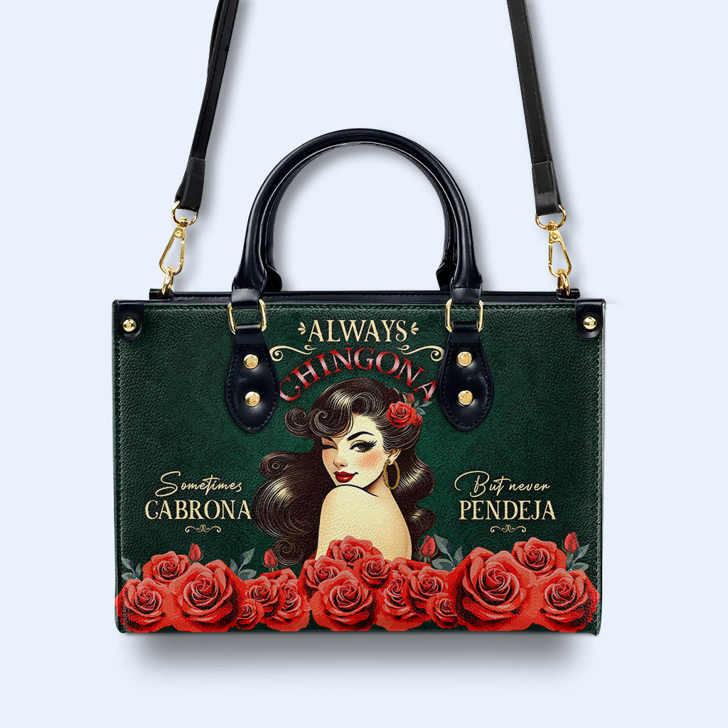 Always CHINGONA - Sac à main en cuir personnalisé - ME067_HB