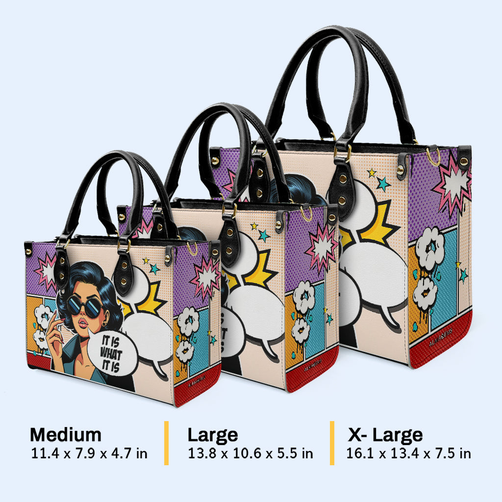 Es lo que es - Bolso de mano de piel personalizado - ITIS05