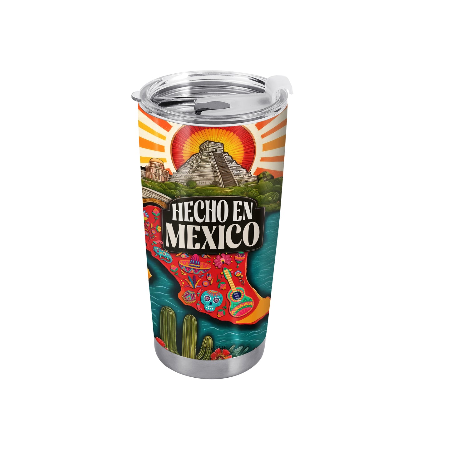 Hecho en México - Vaso de acero inoxidable personalizado de 20 oz y 30 oz - TB_MX13