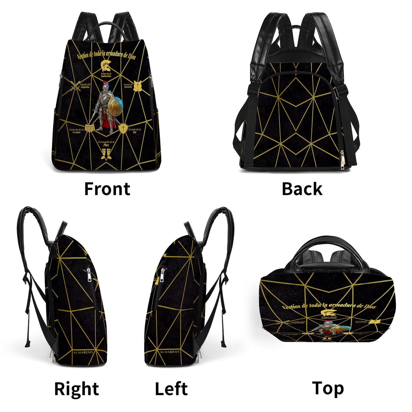 La Armadura de Dios - Sac à dos en cuir personnalisé - BP_MX04