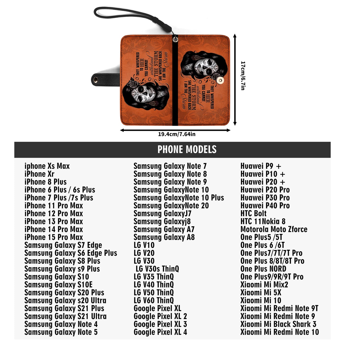 I Am The Storm - Personalized Custom Phone Leather Wallet - HG22PW