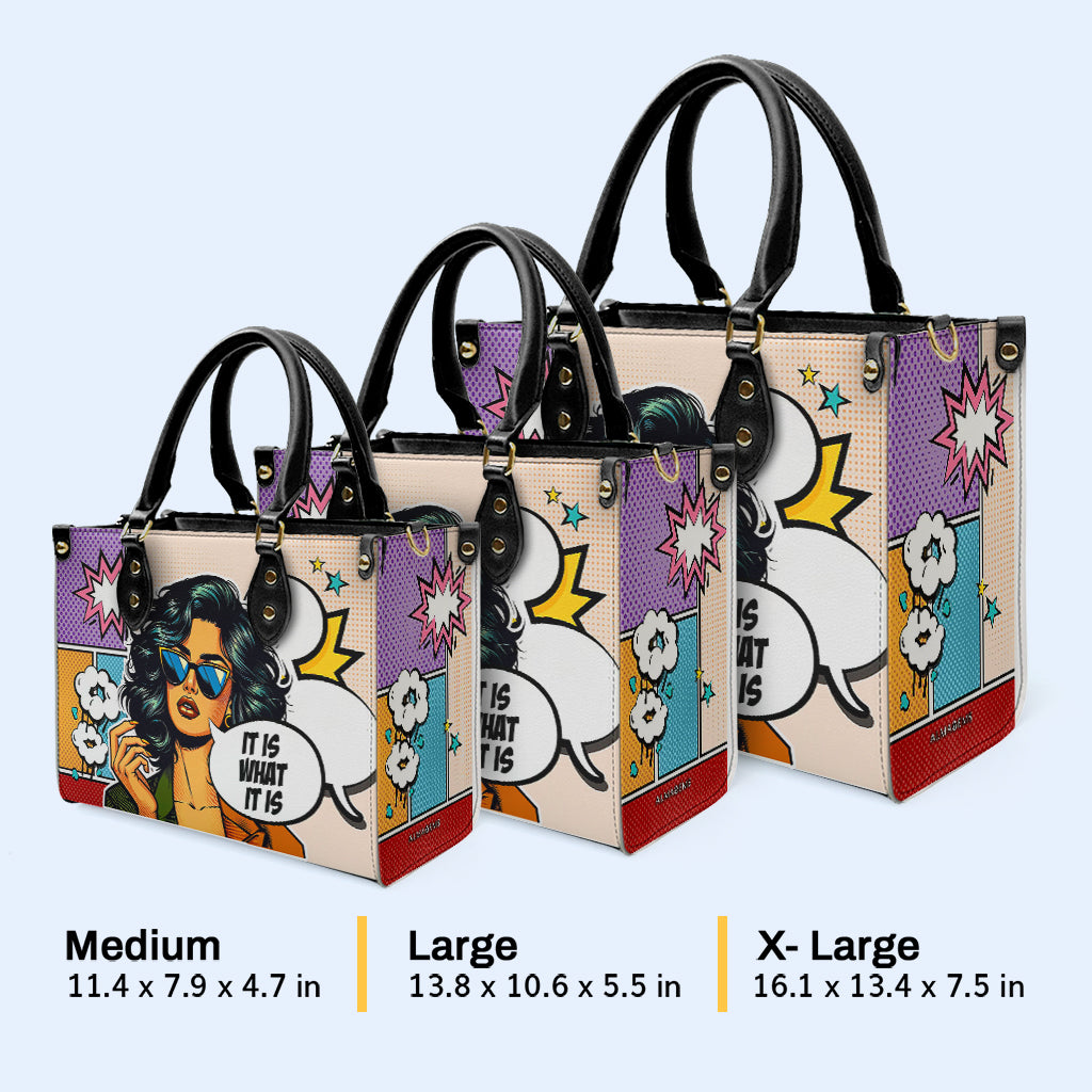 C'est ce que c'est - Sac à main en cuir personnalisé - ITIS04