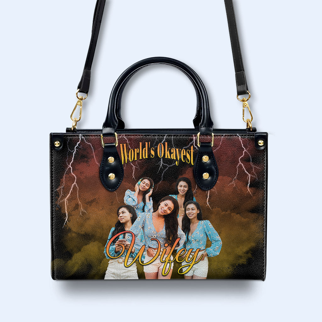 Le plus beau du monde... - Sac à main en cuir personnalisé - FM017_HB