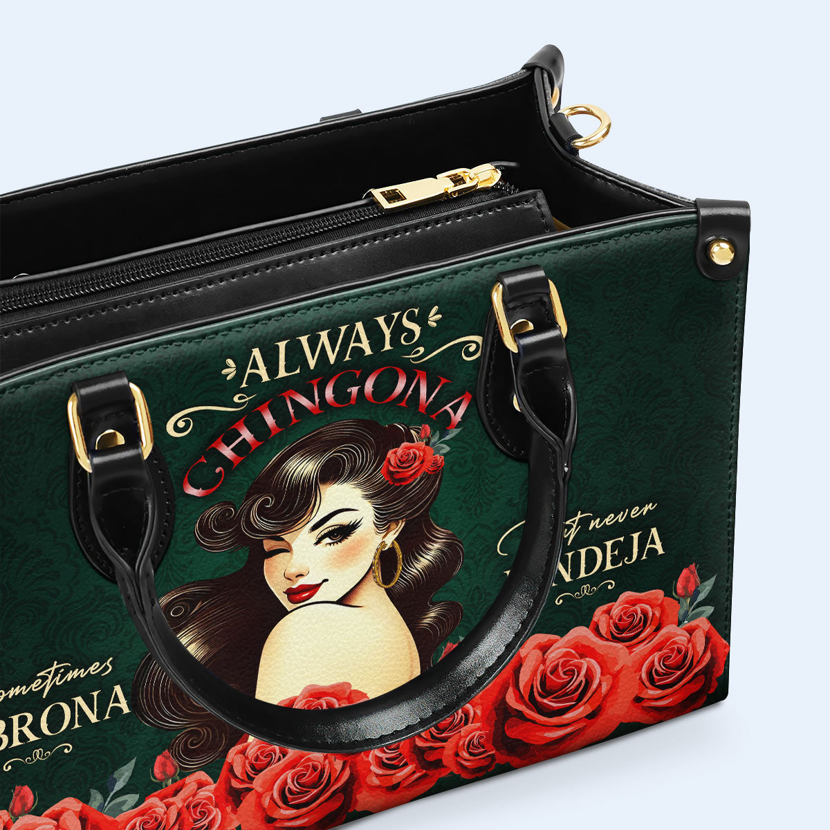 Always CHINGONA - Sac à main en cuir personnalisé - ME067_HB