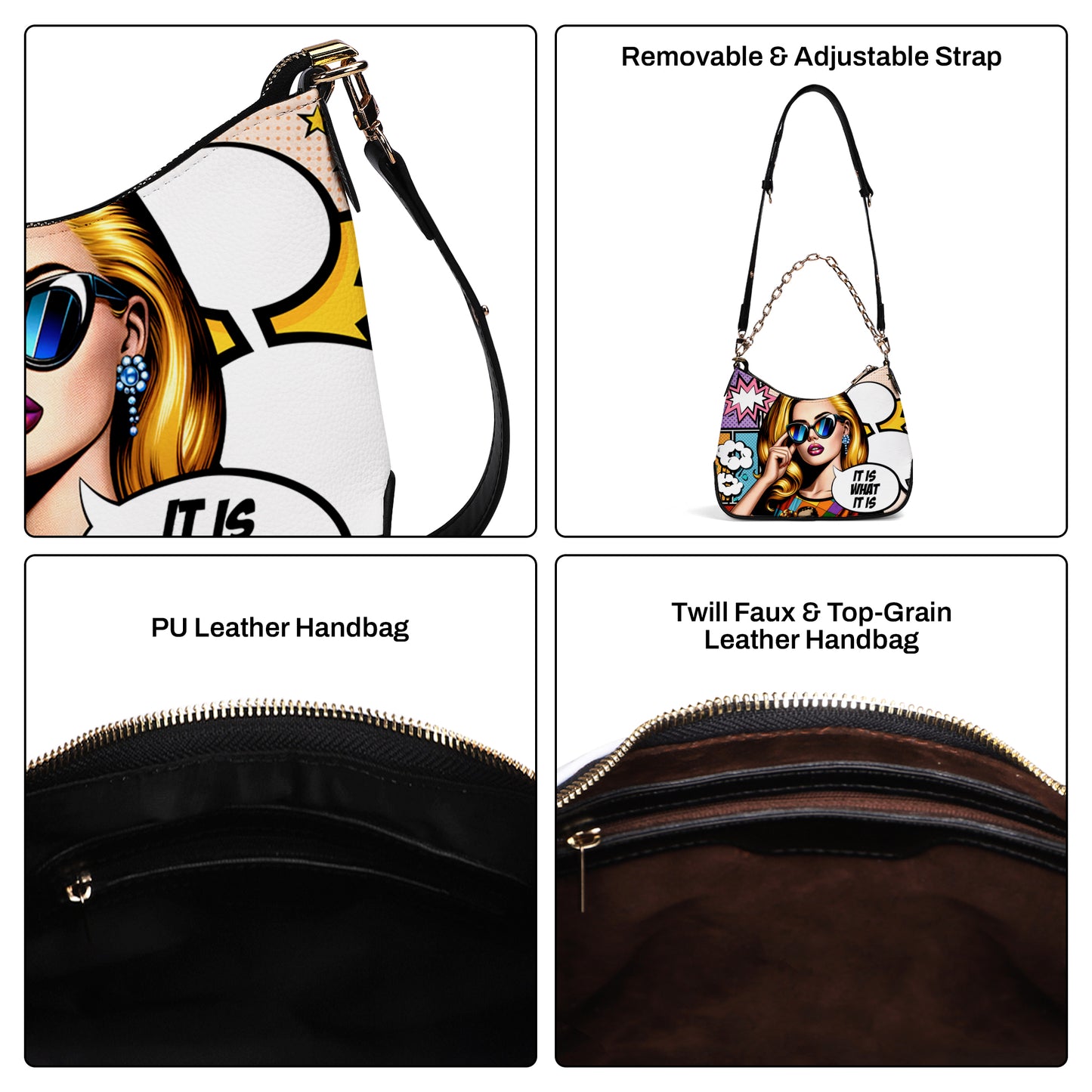 C'est ce que c'est - Sac à main bandoulière personnalisé avec chaîne - DB21CH