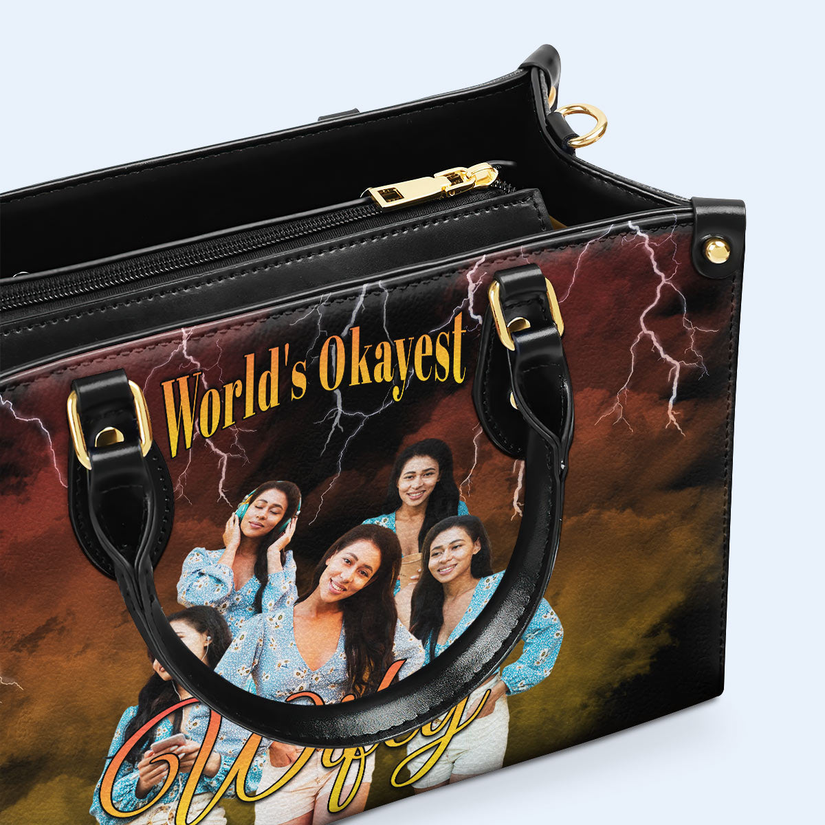 Le plus beau du monde... - Sac à main en cuir personnalisé - FM017_HB