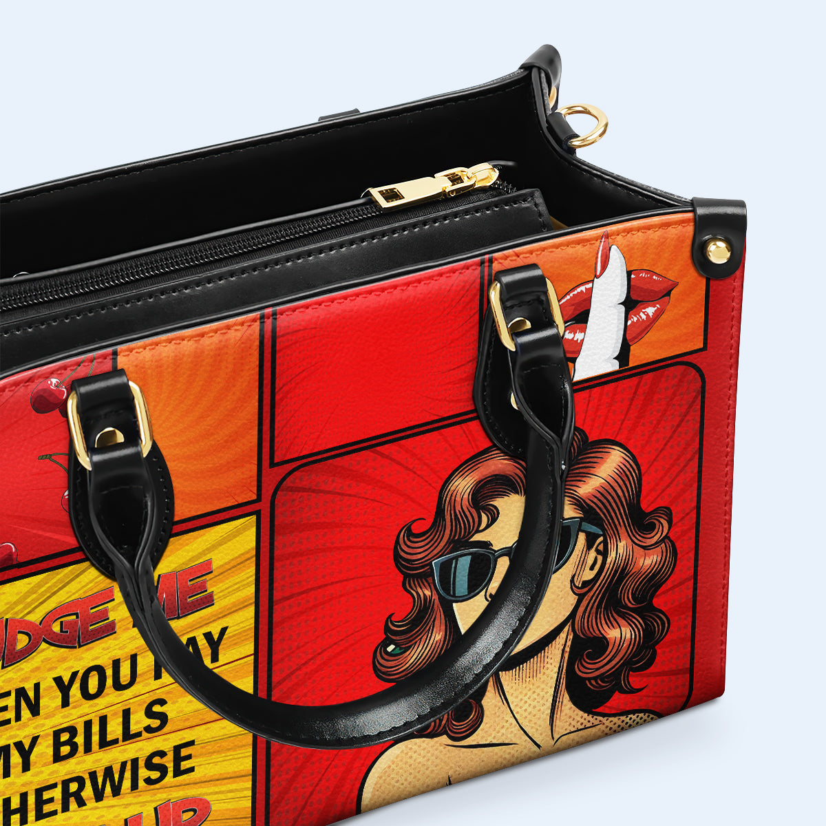 Judge Me When You Pay My Bills Otherwise Shut Up - Personalized Custom Leather Handbag - DB80