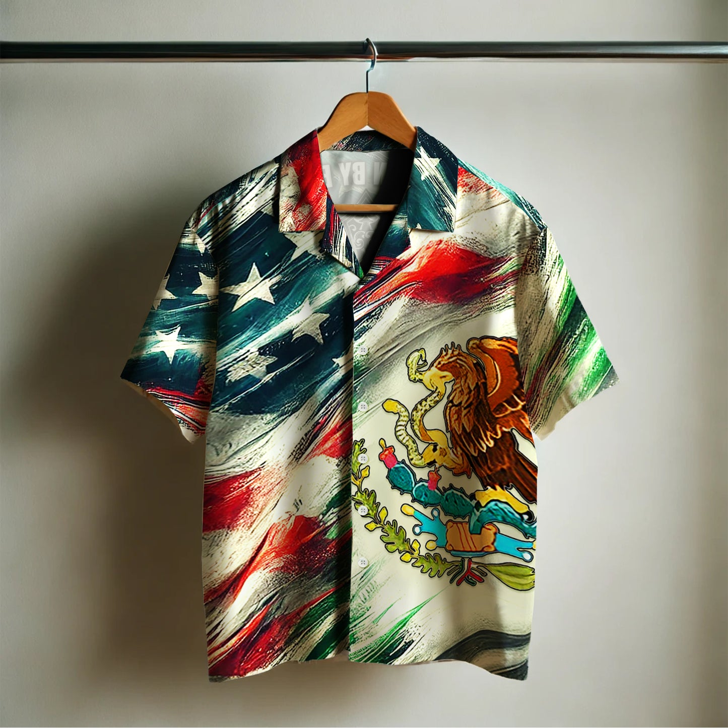 Mexicain de sang, Américain de naissance - Chemise hawaïenne unisexe personnalisée - HW_MX53