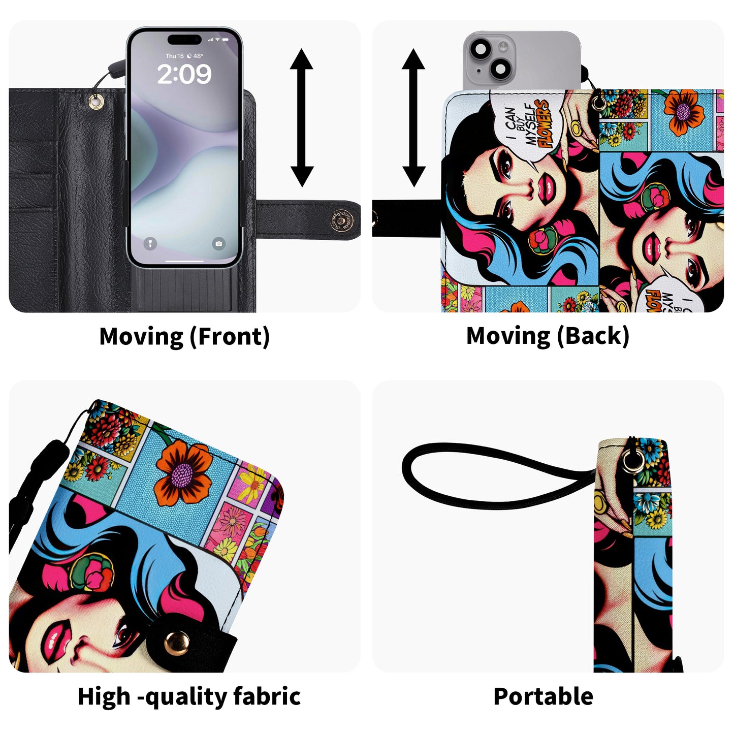 I Can Buy Myself Flowers - Personalized Custom Phone Leather Wallet - HG44PW