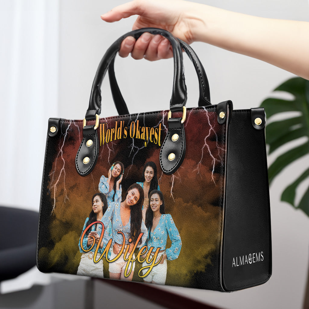 Le plus beau du monde... - Sac à main en cuir personnalisé - FM017_HB