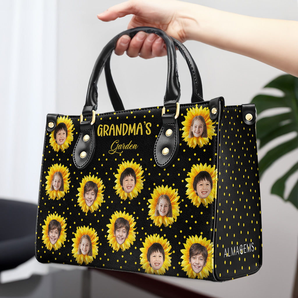 Petits Tournesols - Sac à main en cuir personnalisé - FM038_HB