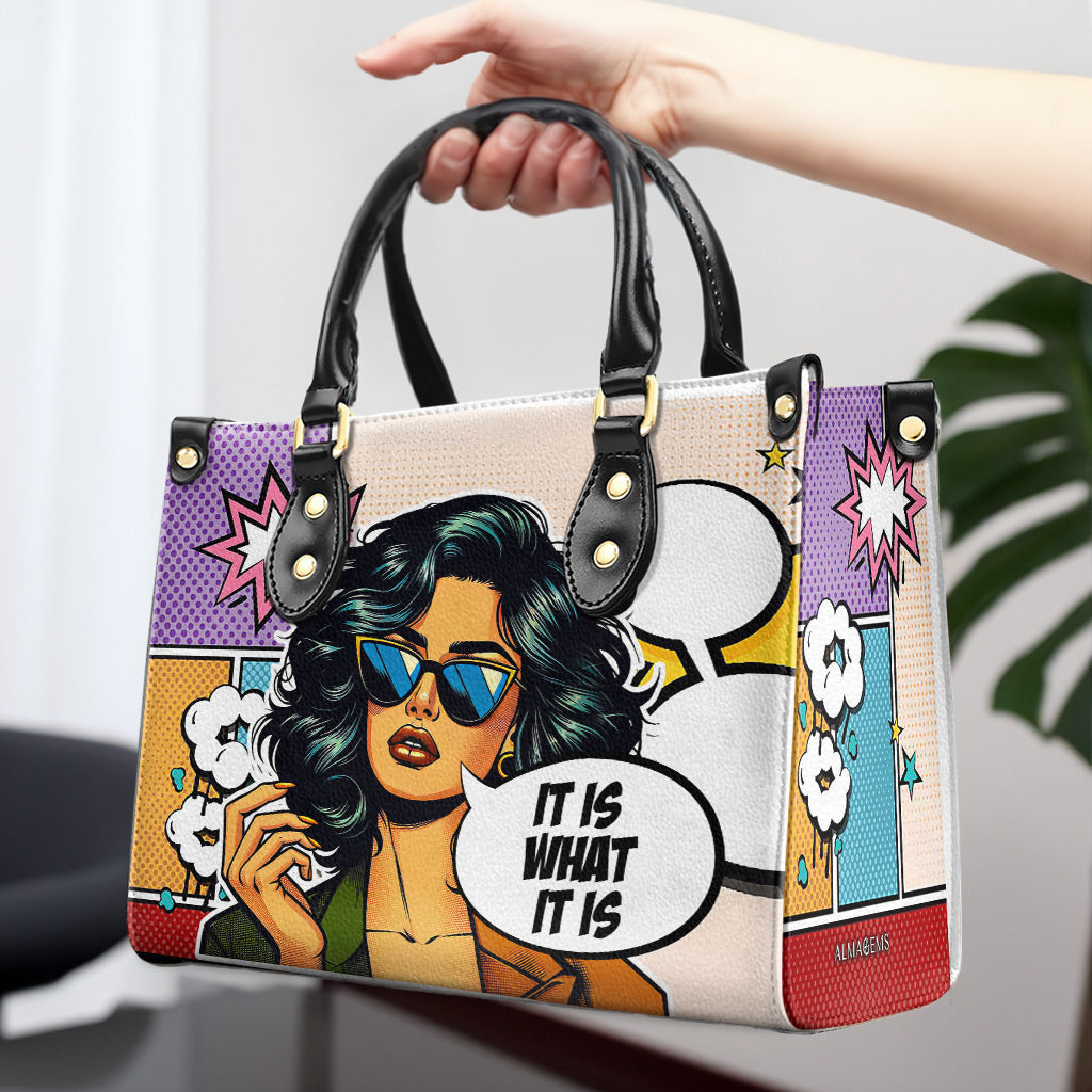 C'est ce que c'est - Sac à main en cuir personnalisé - ITIS04