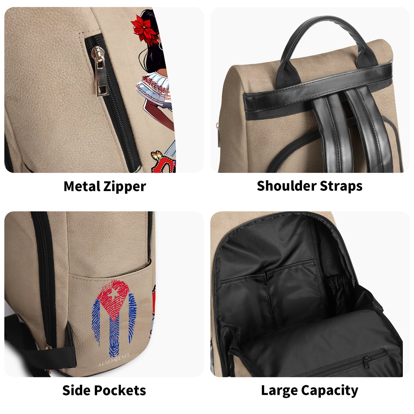 CUBANA - Mochila de piel personalizada - BP_MX17