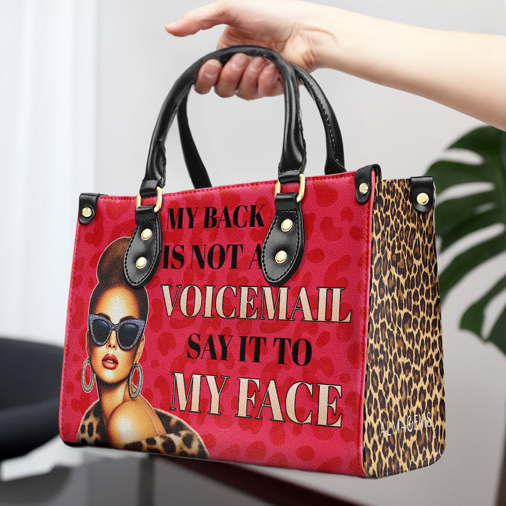 Dites-le-moi en face - Sac à main en cuir personnalisé - DG088_HB