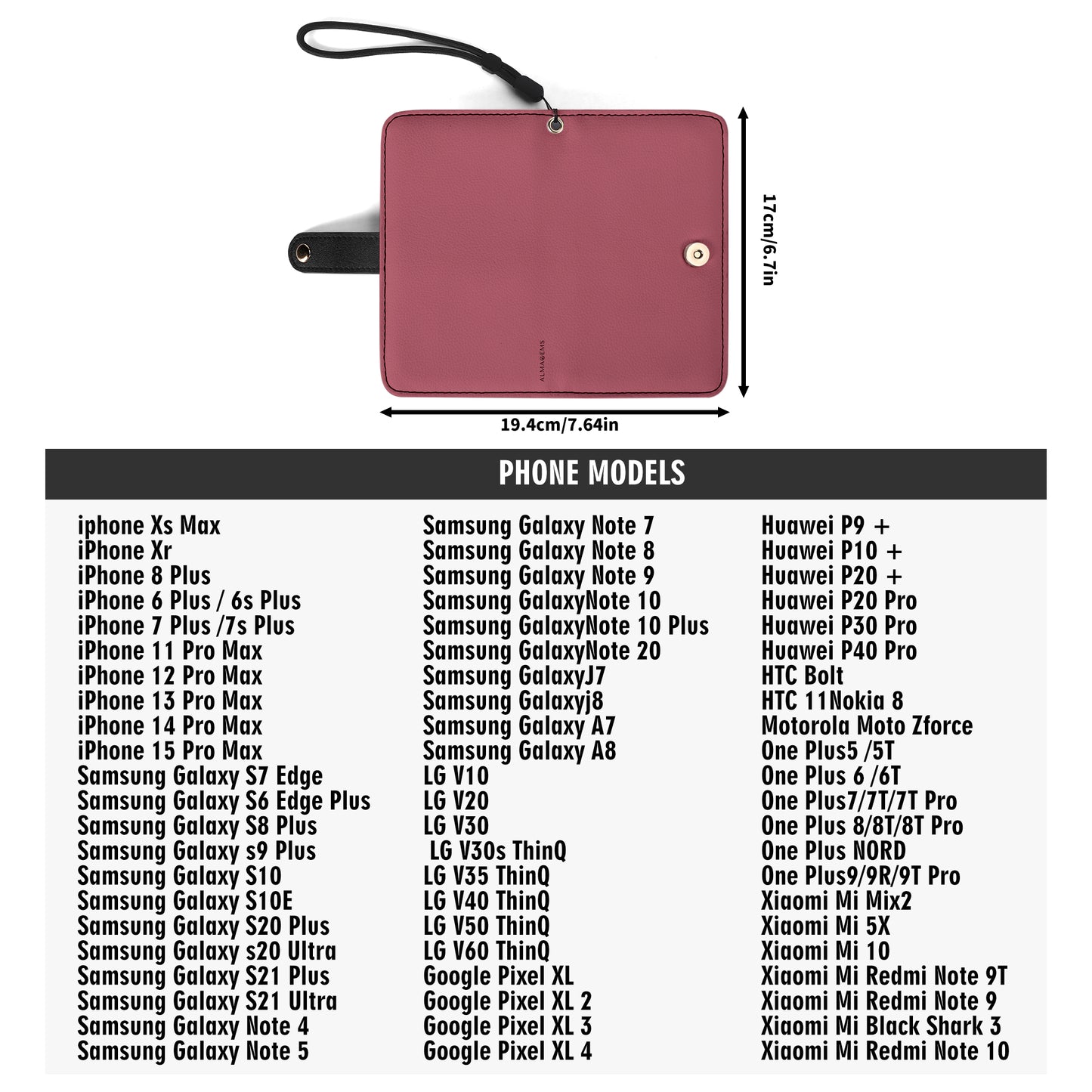 Essentiel - Portefeuille en cuir pour téléphone - A003_PW
