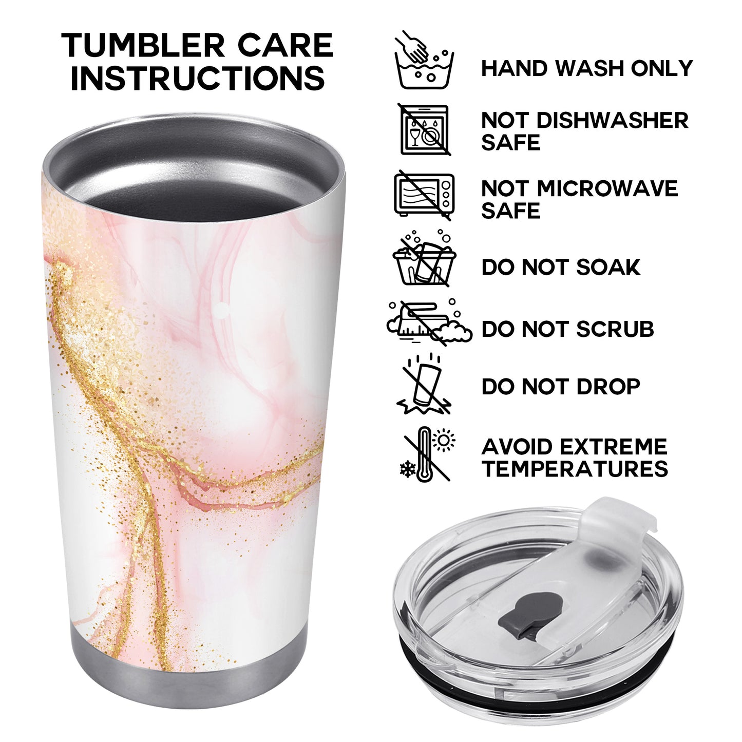 Essential - Stainless Steel Tumbler 20oz 30oz - A001_TB